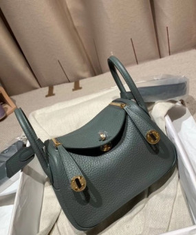 에르메스 미니 린디백19 베르트티티엔 금장 끌레망스 가죽